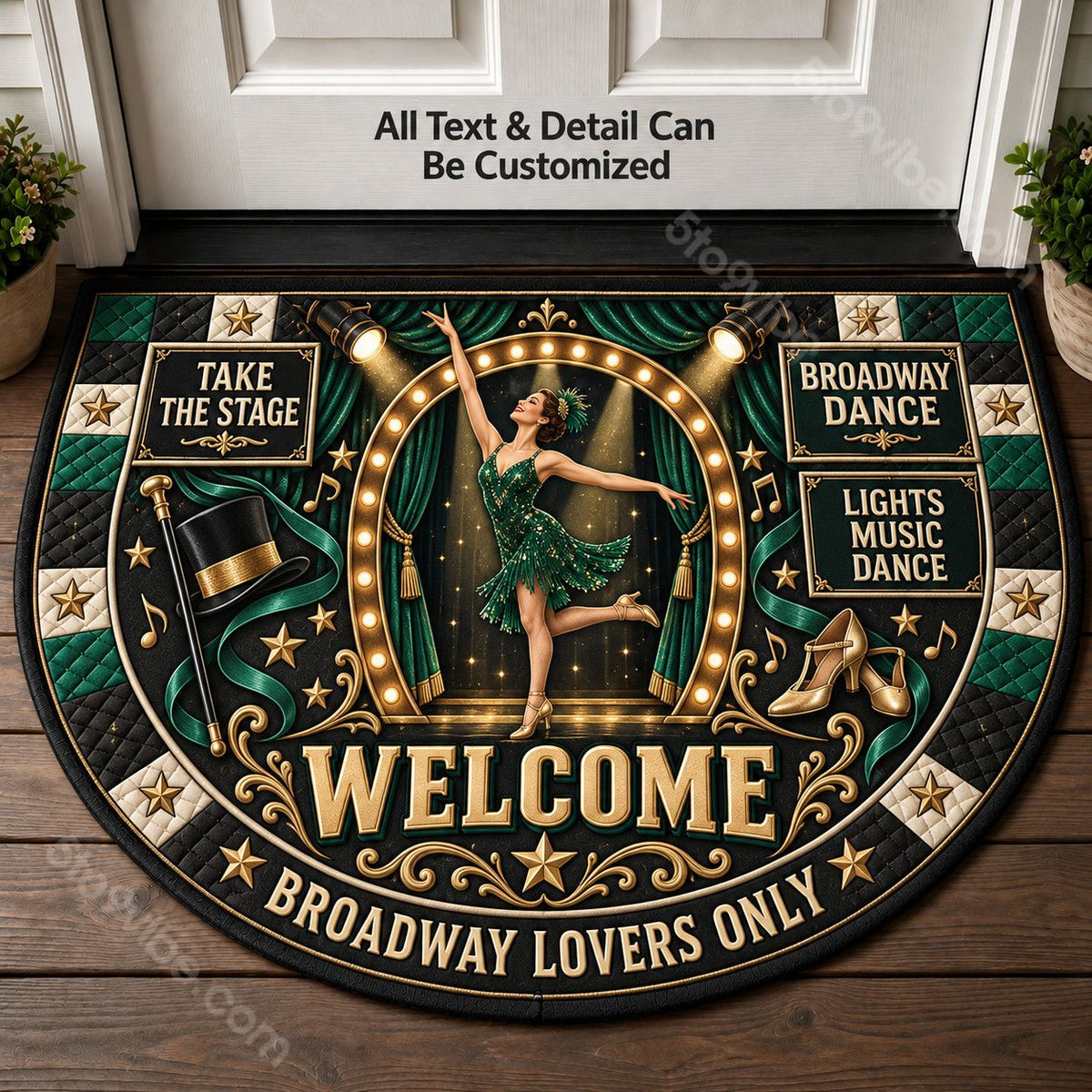 Broadway Dance Personalized Half Round Mat | 5To9Vibe