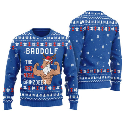 Reindeer The Swoleman Christmas Sweater For Men
