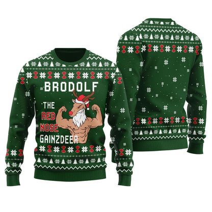 Brodolf The Red Nose Gainzdeer Christmas Sweater