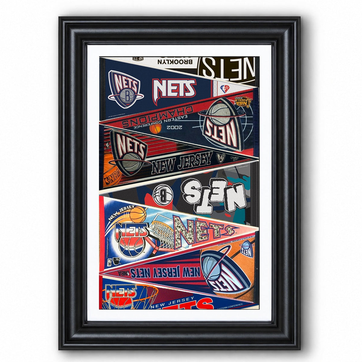 All Basketball Teams Vintage Pennant Anniversary For Fans No Frame Vertical Poster - 5to9vibe