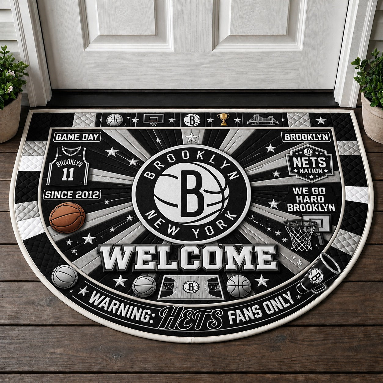 Basketball All Teams Custom Premium Welcome Mat – Personalized Baseball Doormat