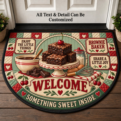 Brownie Baker Personalized Half Round Mat | 5To9Vibe