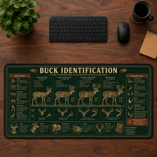 Buck Identification Desk Mat Mouse Pad | 5To9Vibe