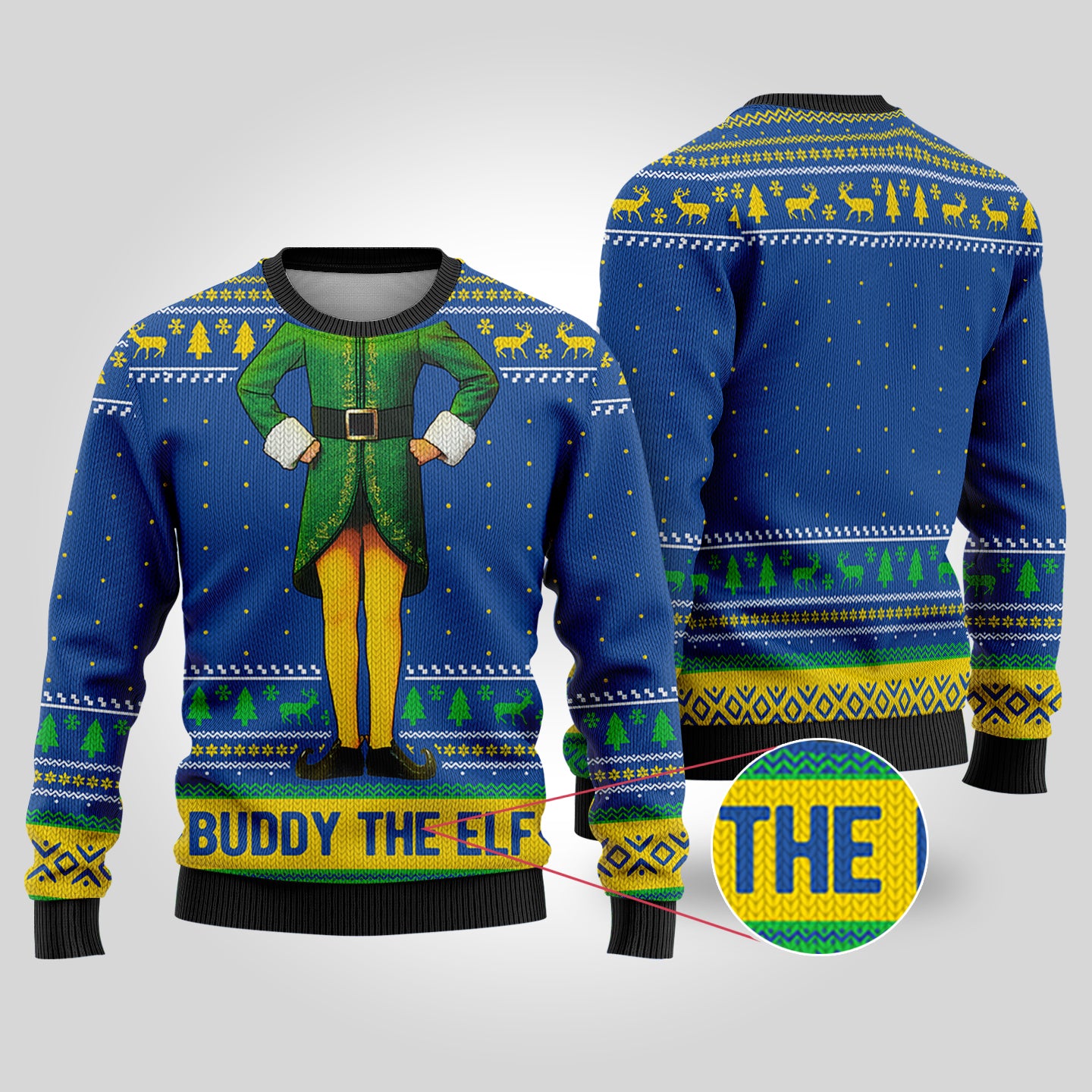 Buddy The Elf Royal Funny Ugly Christmas Sweater - Funny Ugly Christmas Sweater