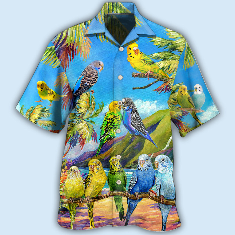 Parrot Budgie Parrot Beautiful Landscape - Hawaiian Shirt 