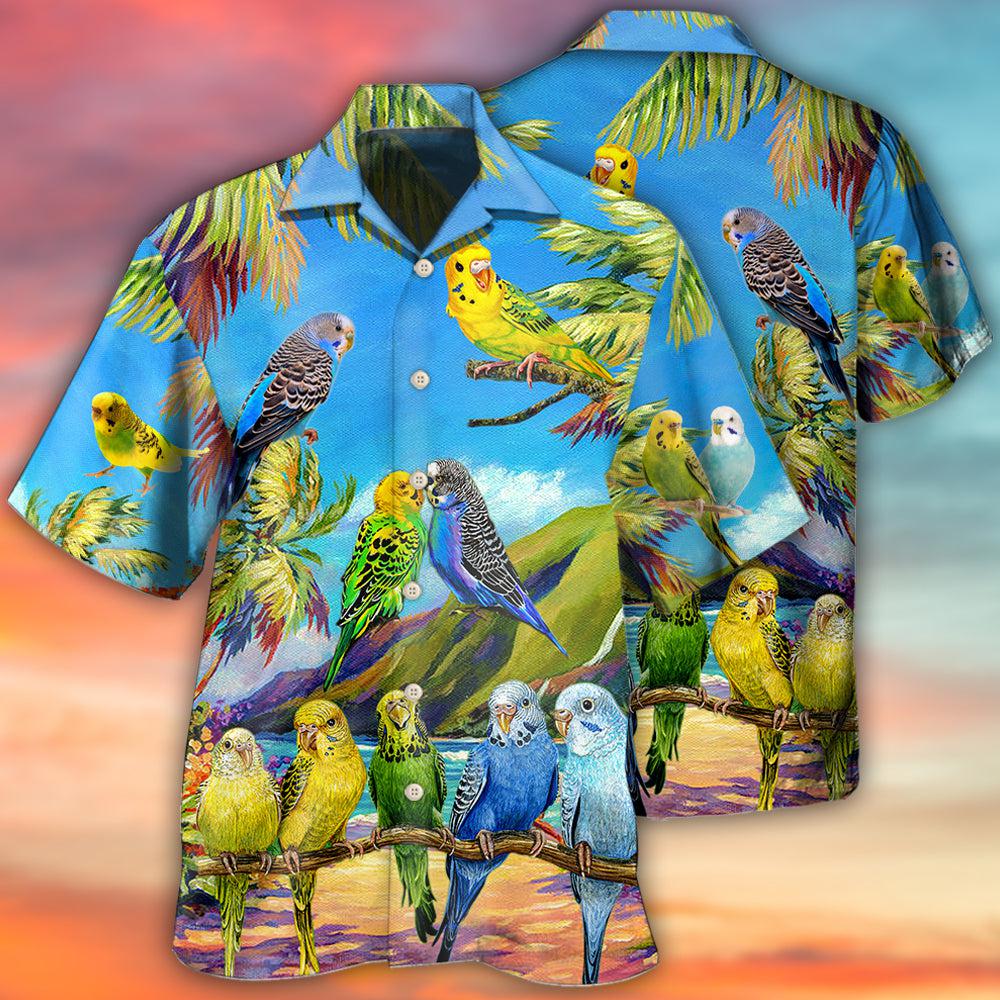 Parrot Budgie Parrot Beautiful Landscape - Hawaiian Shirt 