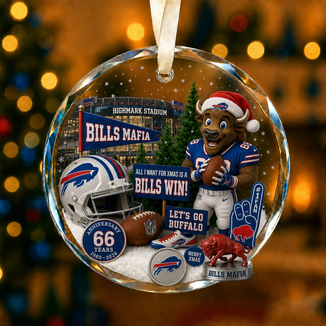 All Football Teams Christmas Glass Ornament With Gift Box Trending - 5to9vibe