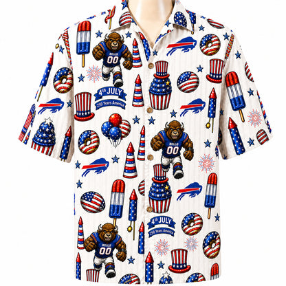 All Football Teams 4th July 250 Years Anniversary America Premium Unisex Hawaiian Shirt For Men and Women