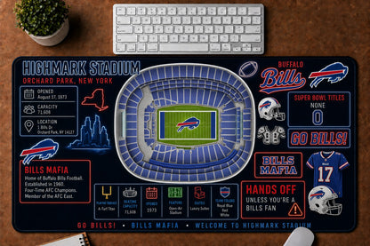 All Football Stadium Infographic Desk Mat Mouse Pad Plus Size Trending - 5to9vibe