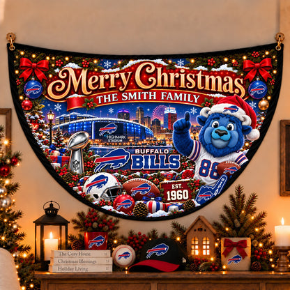 All Football Teams Personalized Christmas Night Bunting Flag - 5to9vibe