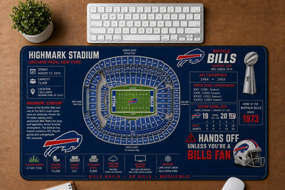All Football Stadium Schematic Desk Mat Mouse Pad Plus Size - 5to9vibe