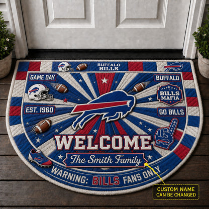 Official-Inspired Football Fan Custom Premium Welcome Mat – Personalized Doormat