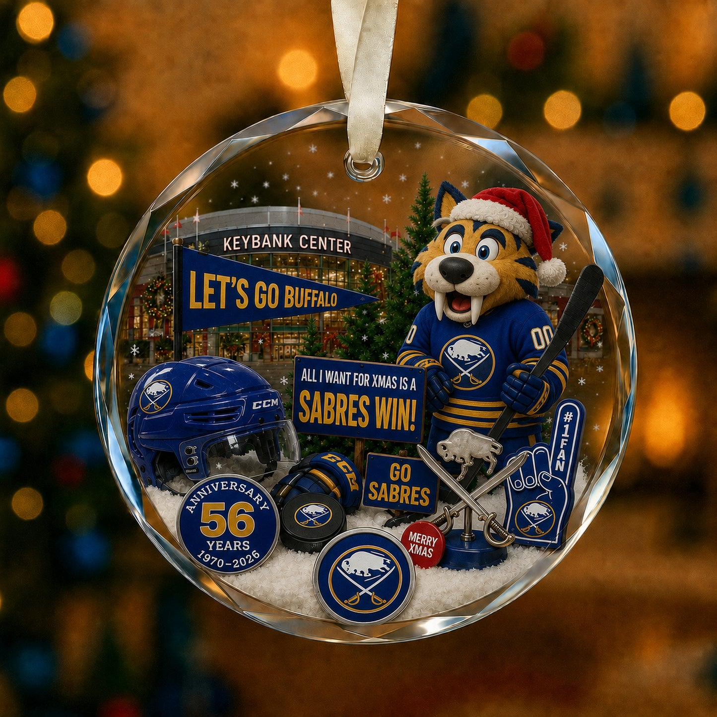All Hockey Teams Christmas Glass Ornament With Gift Box Trending - 5to9vibe