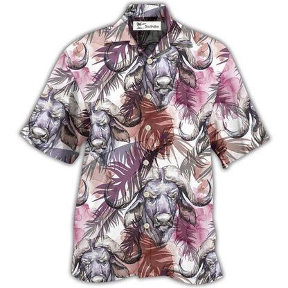 Hawaiian Shirt / Adults / S Buffalo Behind Tropical Leaf - Hawaiian Shirt 