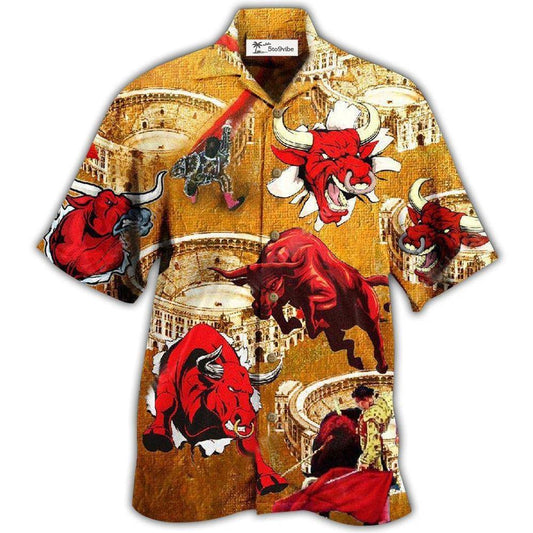 Hawaiian Shirt / Adults / S Bull Animals Do Not Win Bull Fight - Hawaiian Shirt 