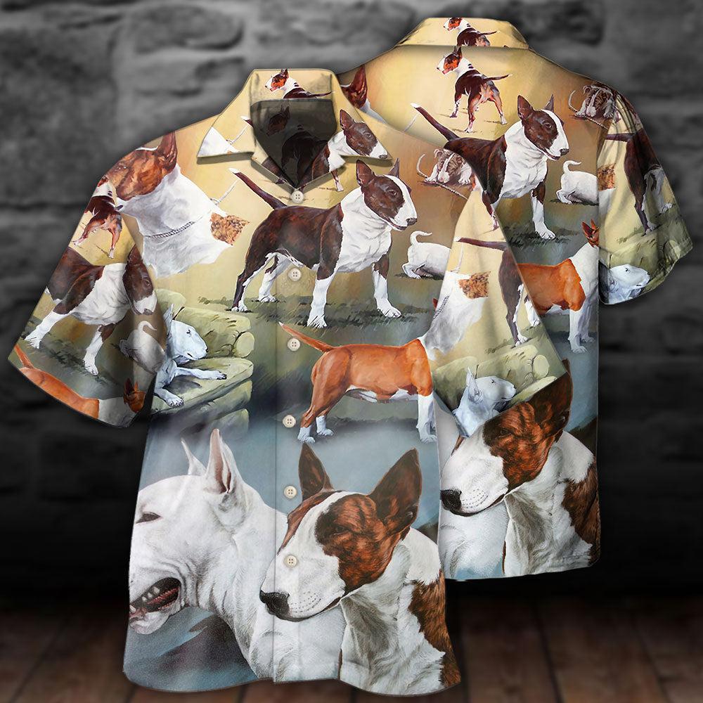 Bull Terrier Dog Lover Art Style - Hawaiian Shirt 