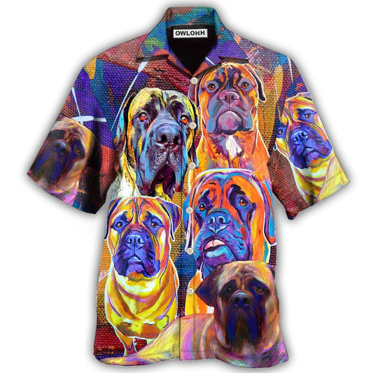Hawaiian Shirt / Adults / S Bullmastiff Cool Painting Dog Lover - Hawaiian Shirt 