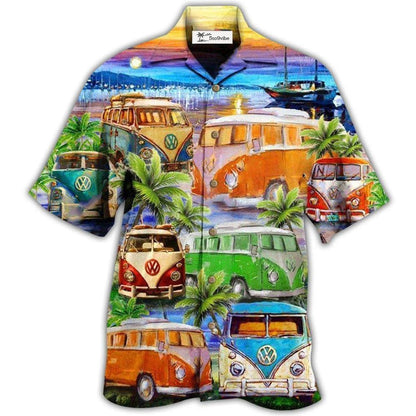 Hawaiian Shirt / Adults / S Bus Good Times And Tan Lines On The Beach - Hawaiian Shirt 