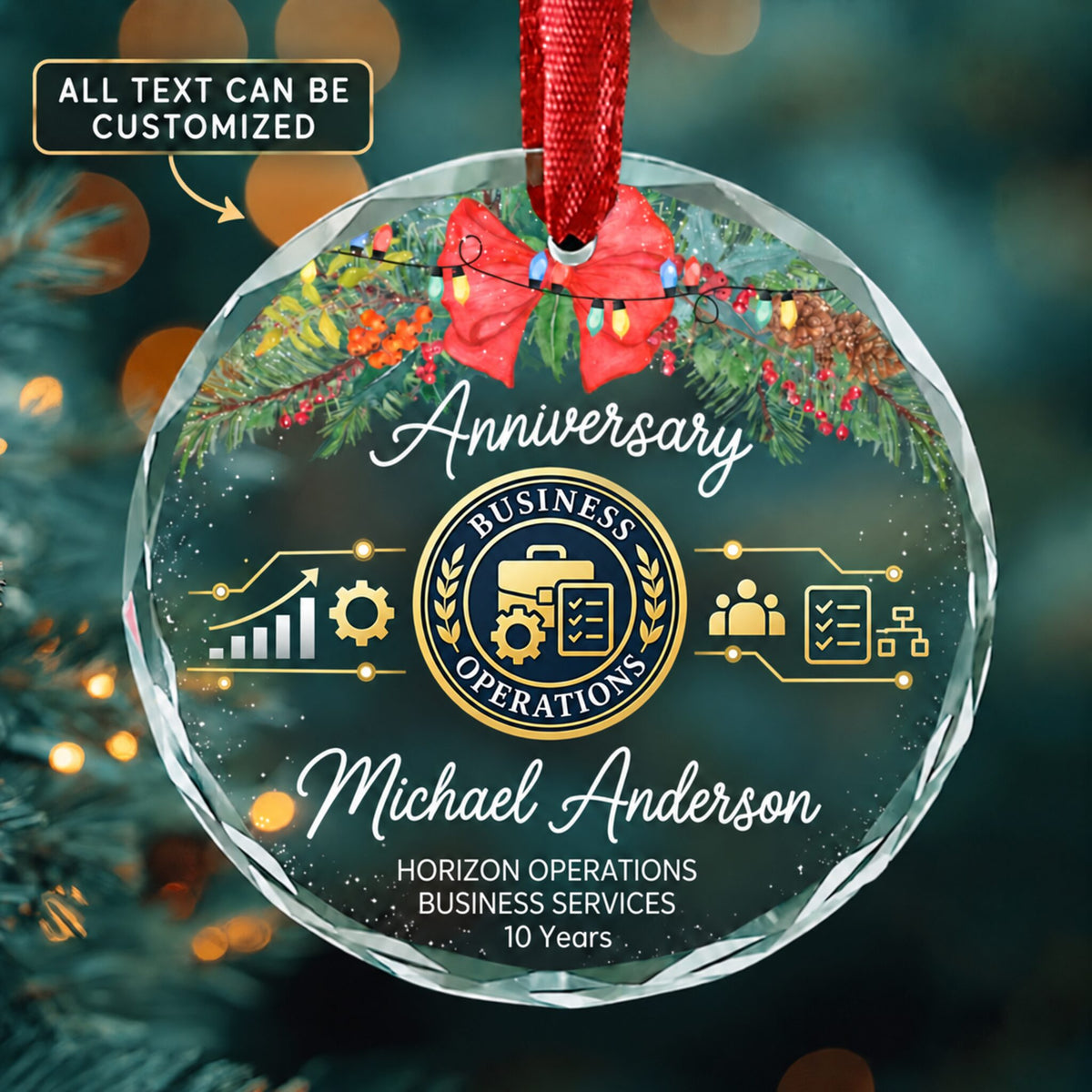 Business Operations Specialists All Other Personalized Glass Ornament | 5To9Vibe