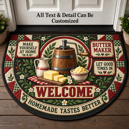 Butter Maker Personalized Half Round Mat | 5To9Vibe