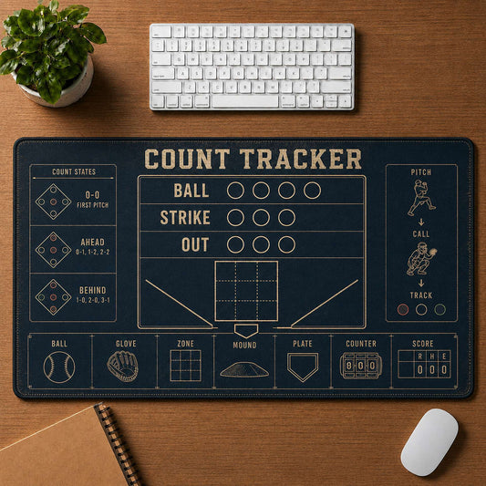 Count Tracker Blueprint Desk Mat | 5To9Vibe