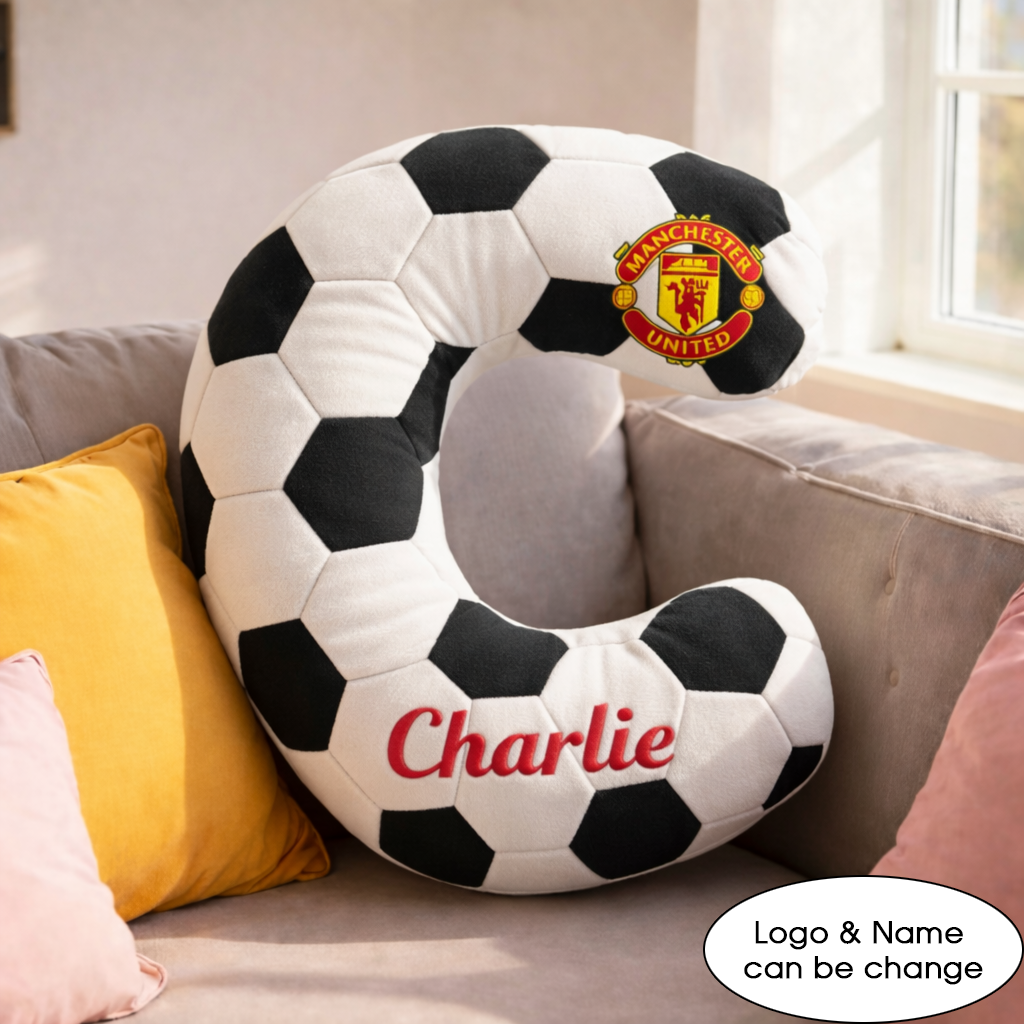 Football UK Pillow Custom Name and Logo All Teams Irregular-Shaped Pillow Custom
