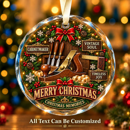 Cabinetmaker Personalized Glass Ornament | 5To9Vibe