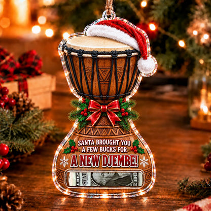 Cajon Christmas money holder ornament