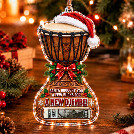 Cajon Christmas money holder ornament