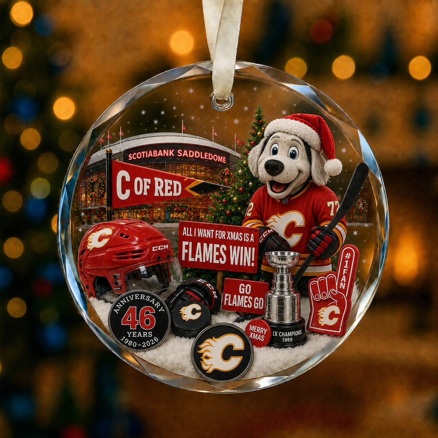 All Hockey Teams Christmas Glass Ornament With Gift Box Trending - 5to9vibe