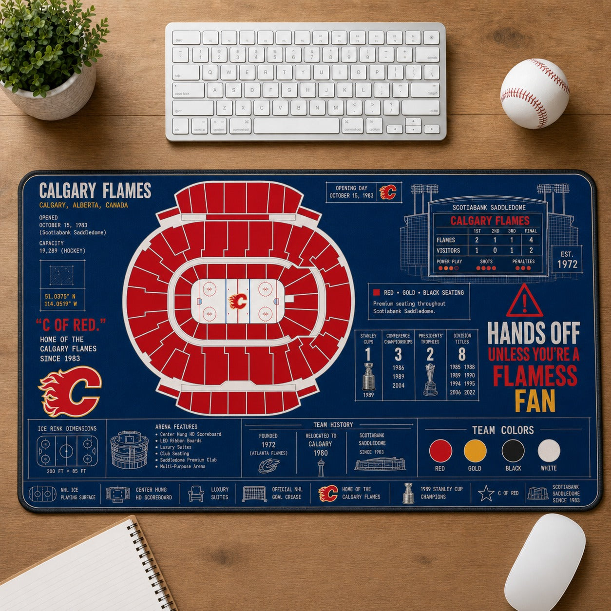 All Hockey Stadiums Arena Blueprint Desk Mat Mouse Pad Plus Size Trending - 5to9vibe