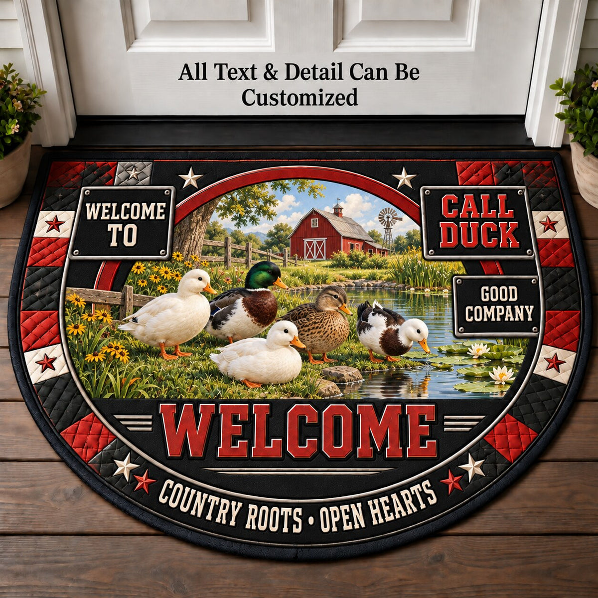 Call Duck Personalized Half Round Mat | 5To9Vibe