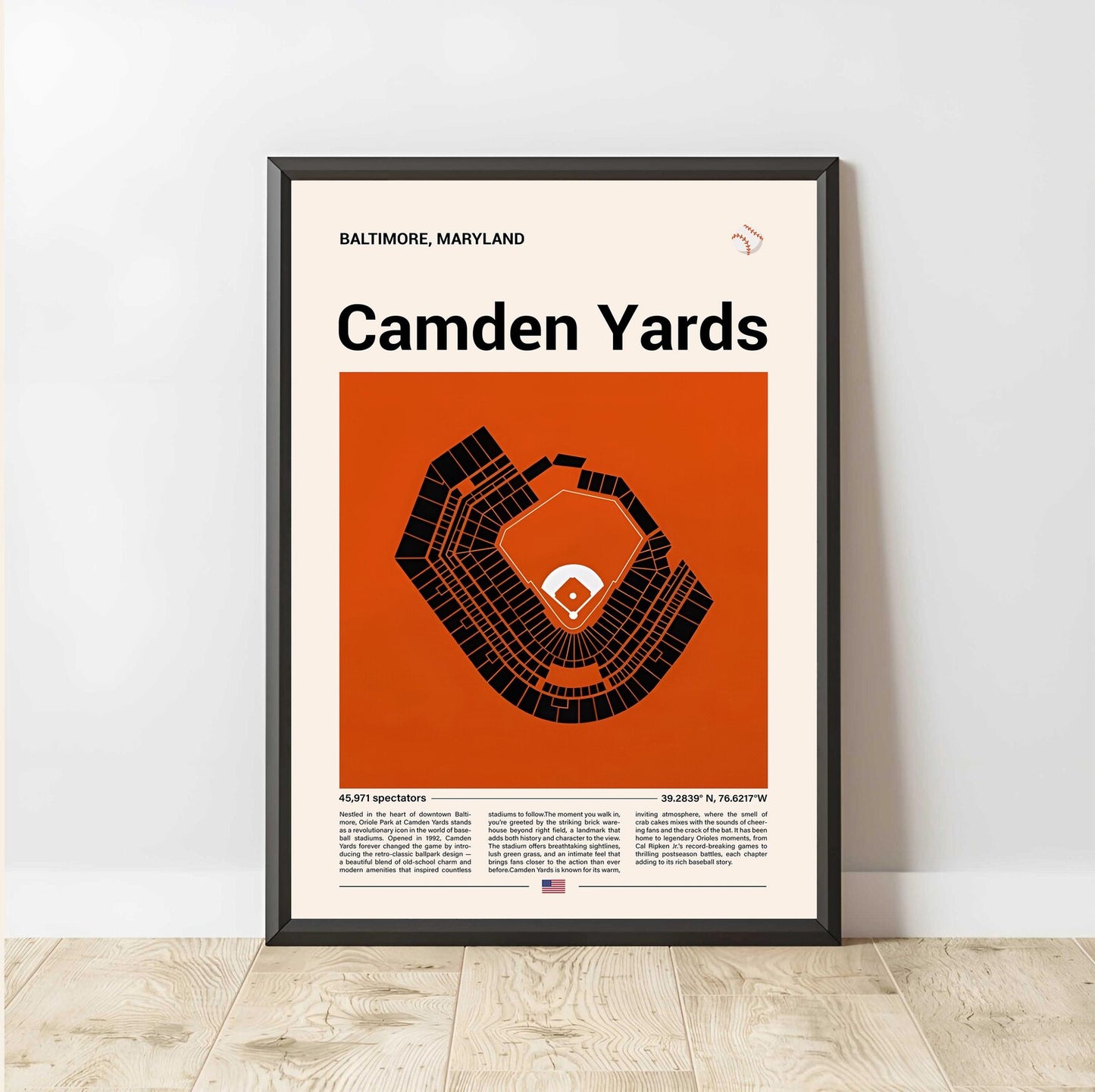 Baseball Stadium Seating Diagram - Vertical Poster - 5to9vibe