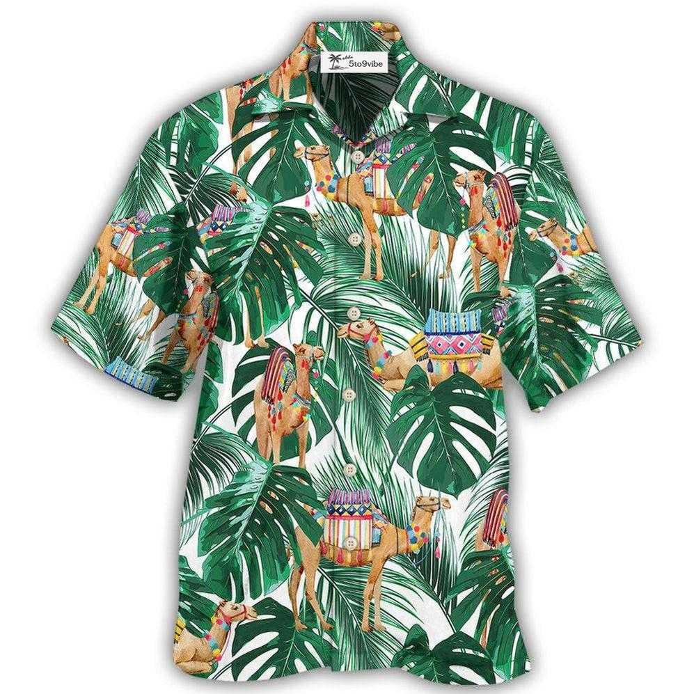 Hawaiian Shirt / Adults / S Camel In Tropical Forest - Hawaiian Shirt 