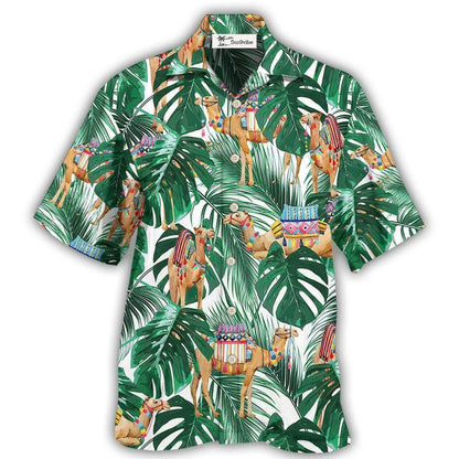 Hawaiian Shirt / Adults / S Camel In Tropical Forest - Hawaiian Shirt 