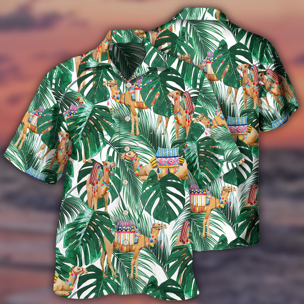 Camel In Tropical Forest - Hawaiian Shirt 