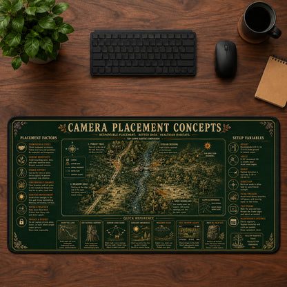 Camera Placement Concepts Desk Mat Mouse Pad | 5To9Vibe