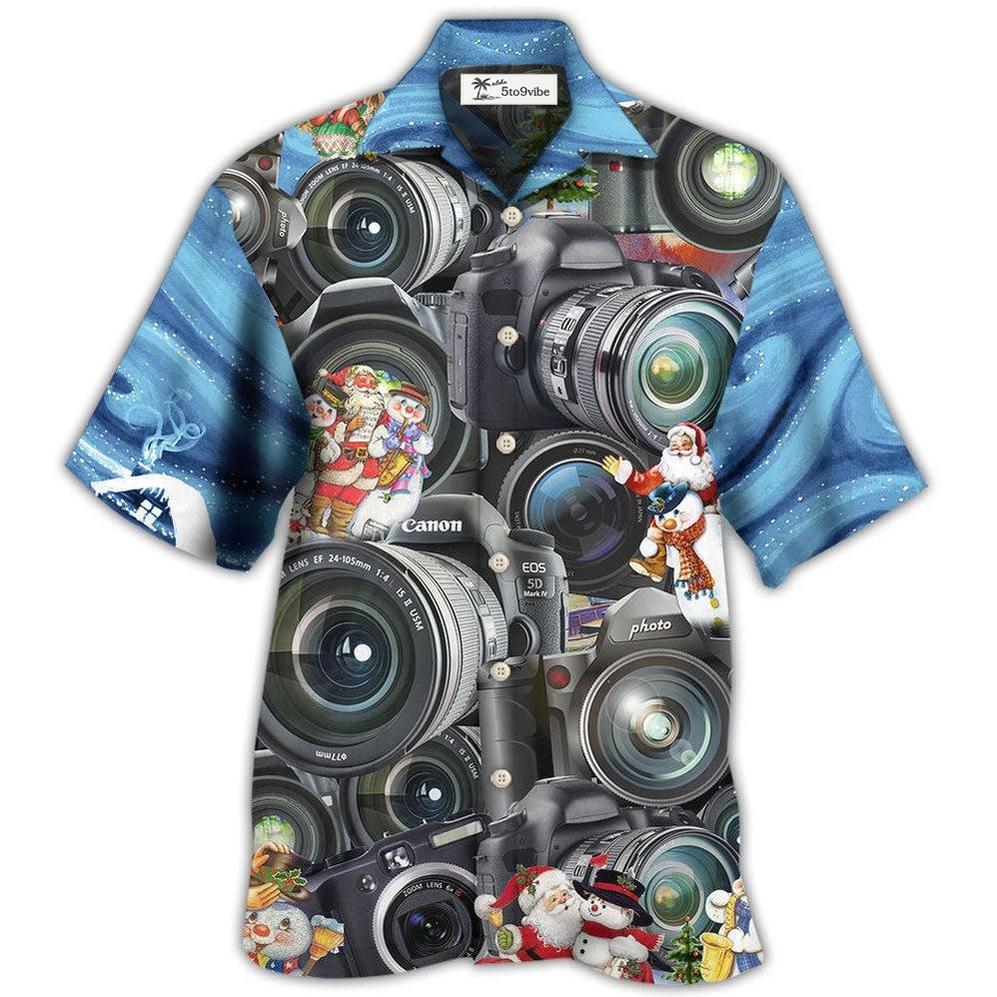 Hawaiian Shirt / Adults / S Camera Amazing Merry Christmas Happy - Hawaiian Shirt 
