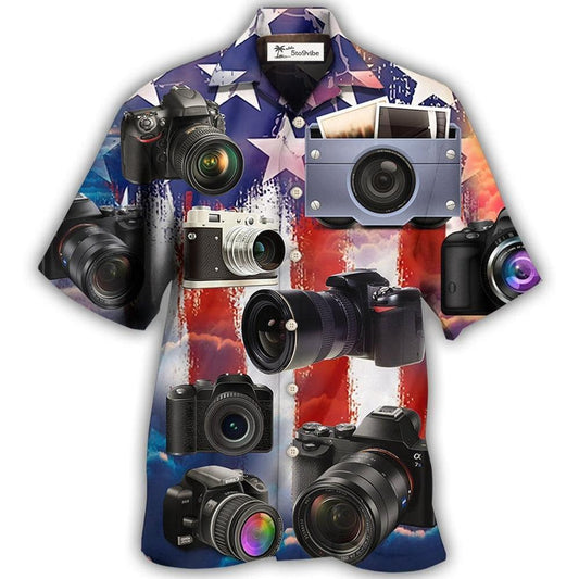Hawaiian Shirt / Adults / S Camera Independence Day - Hawaiian Shirt 