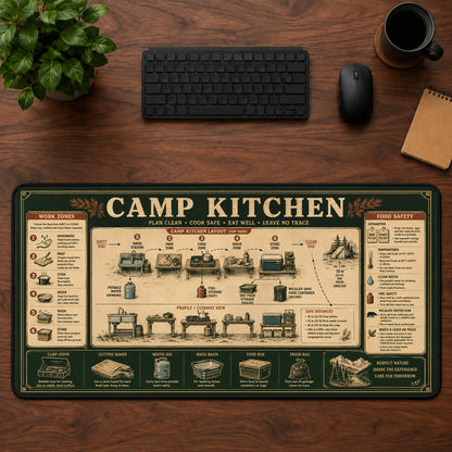 Camp Kitchen Desk Mat Mouse Pad | 5To9Vibe