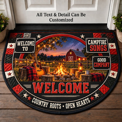 Campfire Songs Personalized Half Round Mat | 5To9Vibe