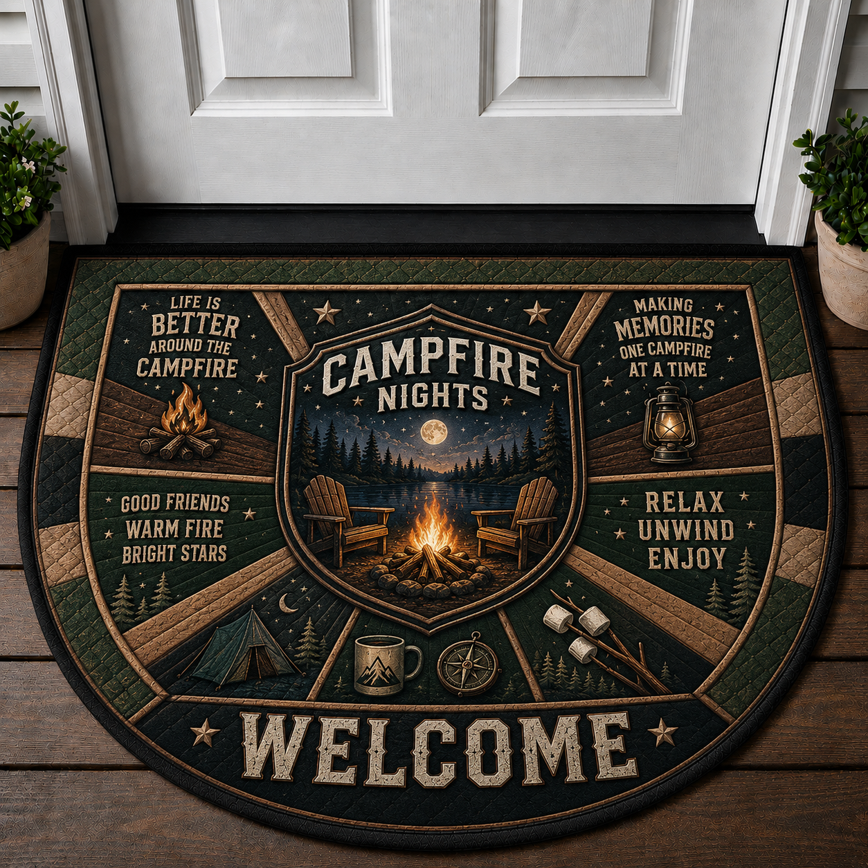 Mountain Calling Welcome Mat - Hiking & Forest Adventure Doormat - 5to9vibe
