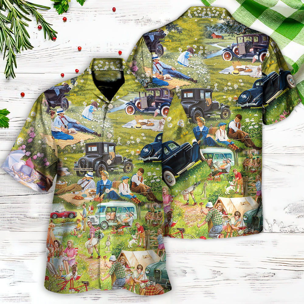Camping It's Picnic Time So Funny - Hawaiian Shirt 