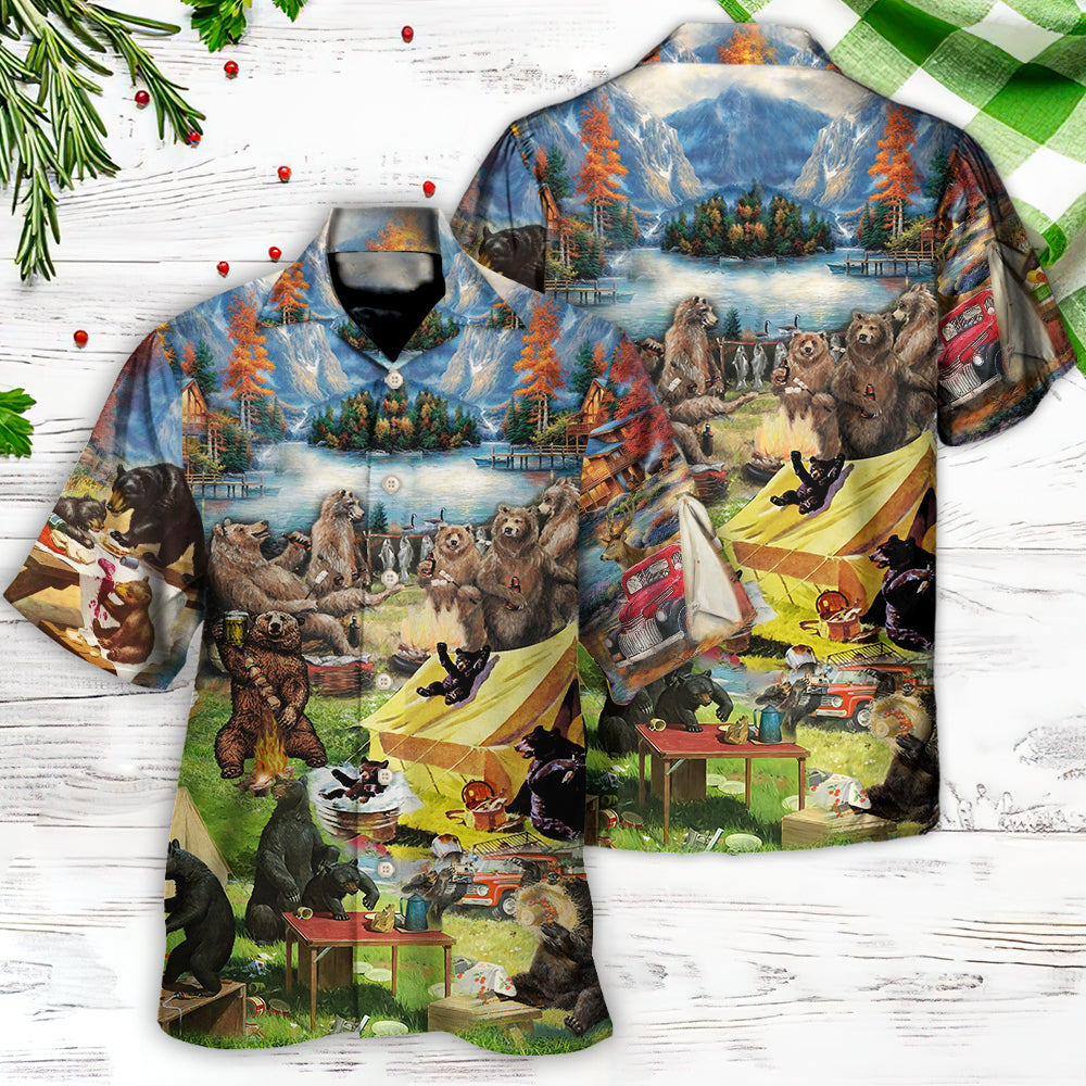 Camping Worst Case Scenario Bears Eat - Hawaiian Shirt 