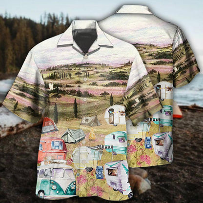 Camping Immense Meadow Art - Hawaiian Shirt 