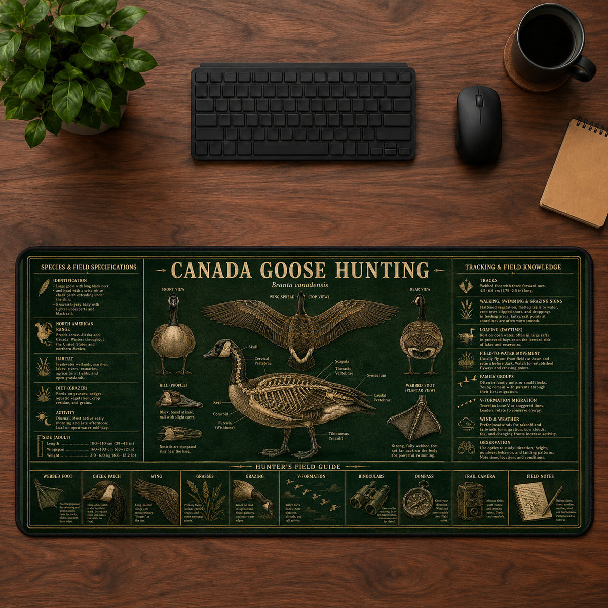 Canada Goose Hunting Desk Mat Mouse Pad | 5To9Vibe