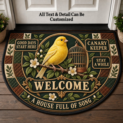 Canary Keeper Personalized Half Round Mat | 5To9Vibe