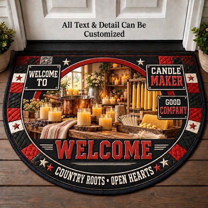 Candle Maker Personalized Half Round Mat | 5To9Vibe
