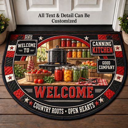 Canning Kitchen Personalized Half Round Mat | 5To9Vibe