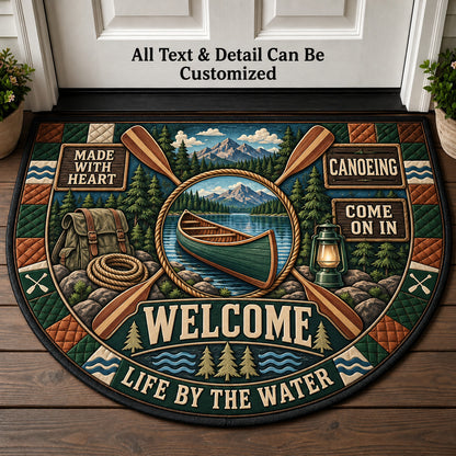 Canoeing Personalized Half Round Mat | 5To9Vibe